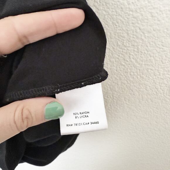 [Eileen Fisher] Black Sleeveless Scoop Neck Basic Tank Top Classic Size Large L - Picture 10 of 10